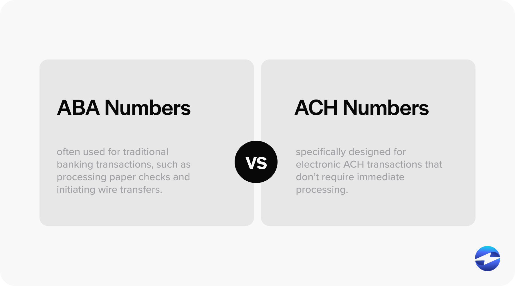 is ach numbers the same as aba numbers