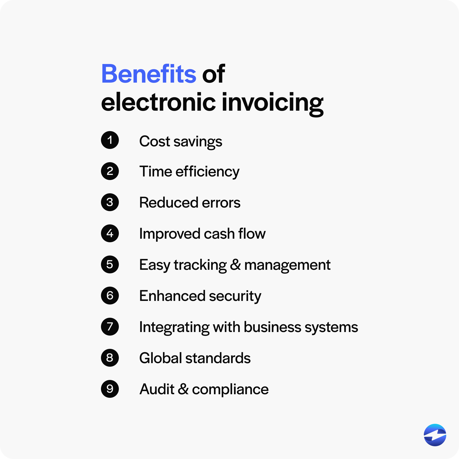 benefits of electronic invoicing