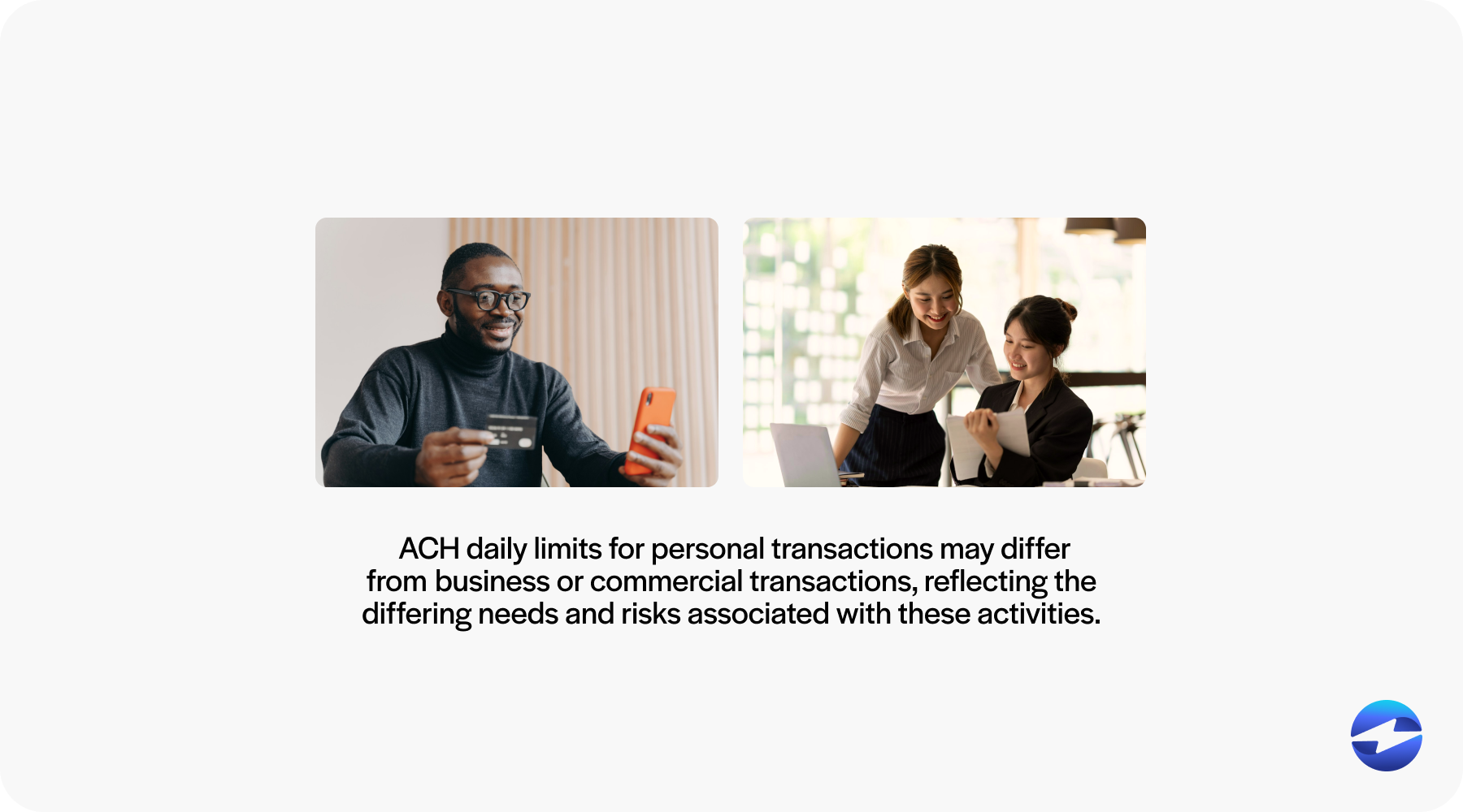 ach daily limit for personal vs business