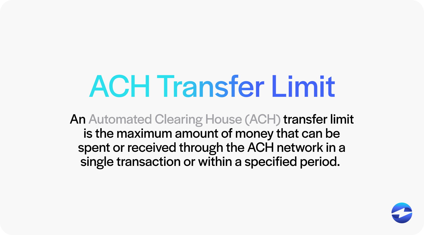 ach transfer limit meaning