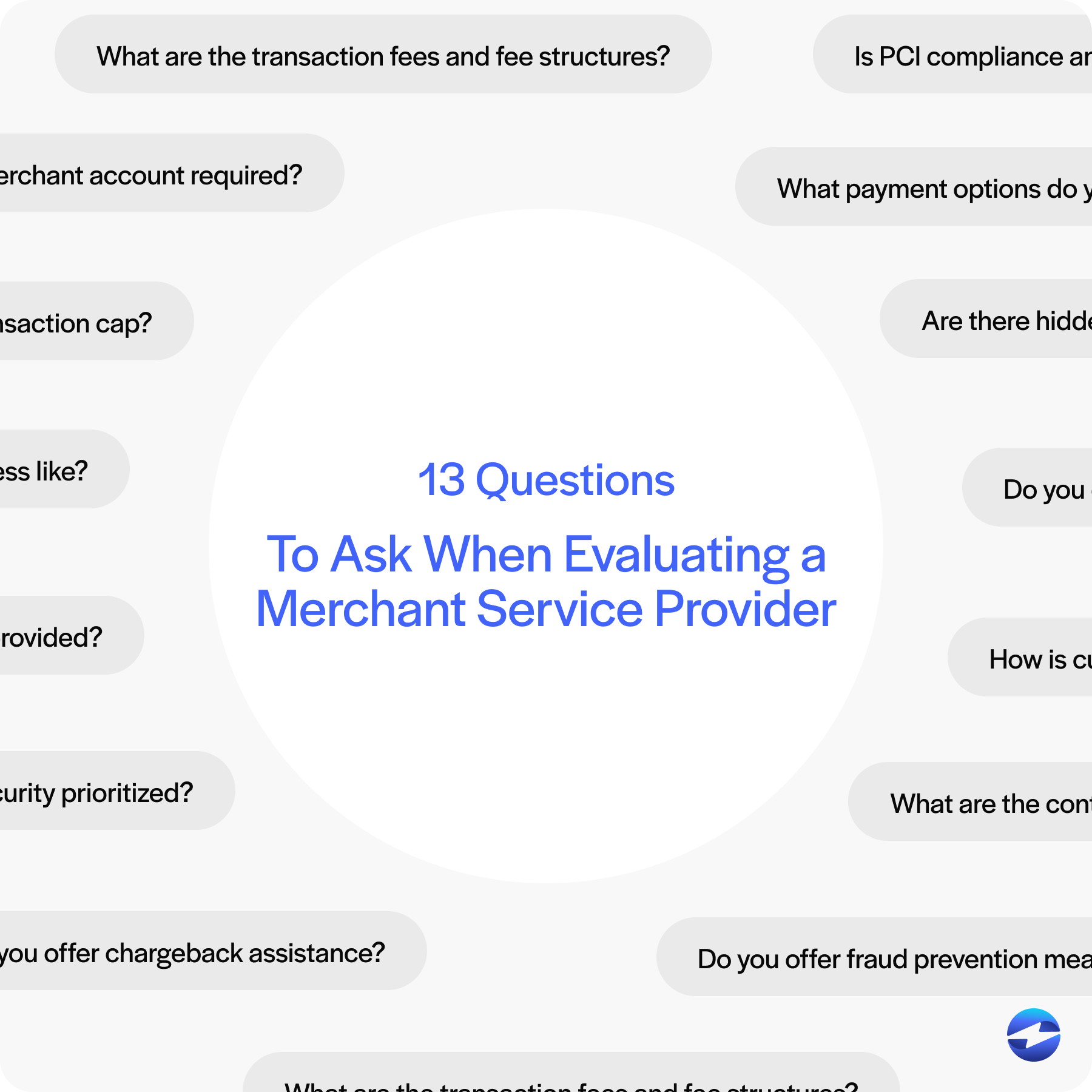 13 Questions to Ask When Evaluating a Merchant Service Provider 