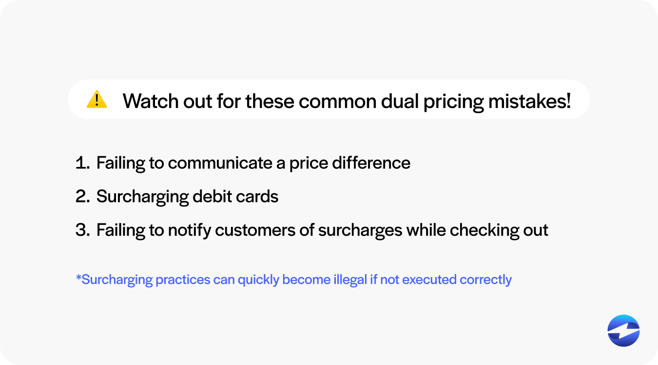 common dual pricing mistakes