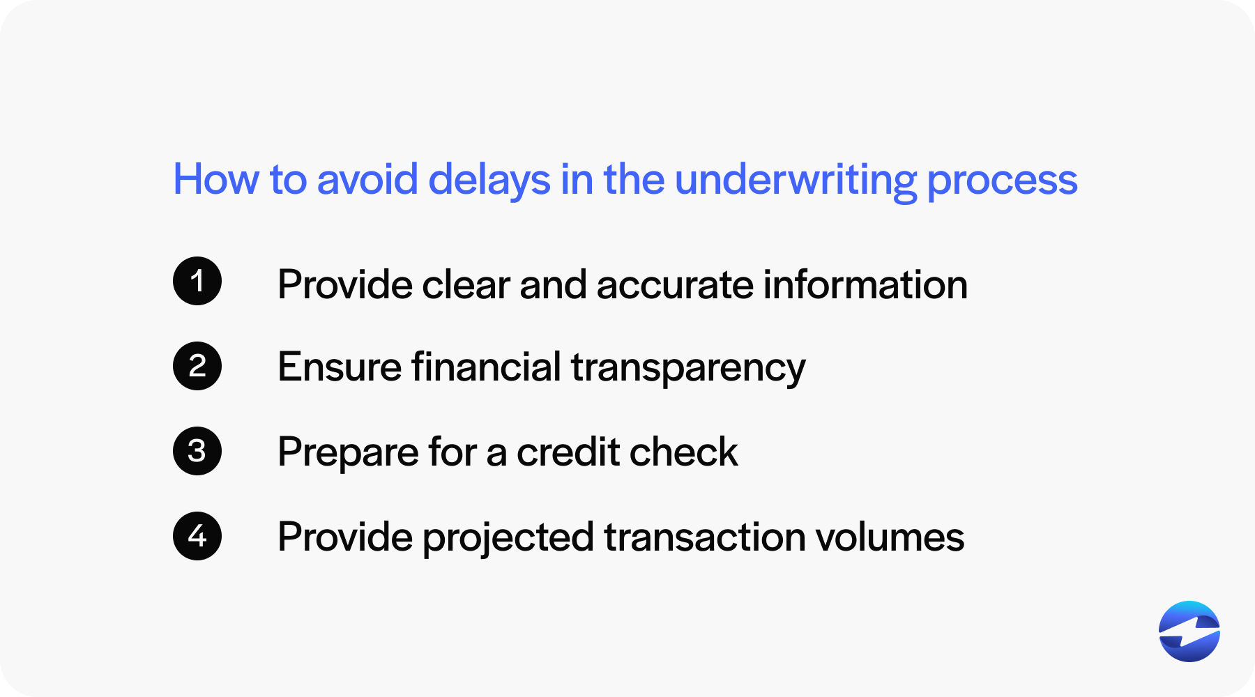 how to avoid delays in the underwriting process