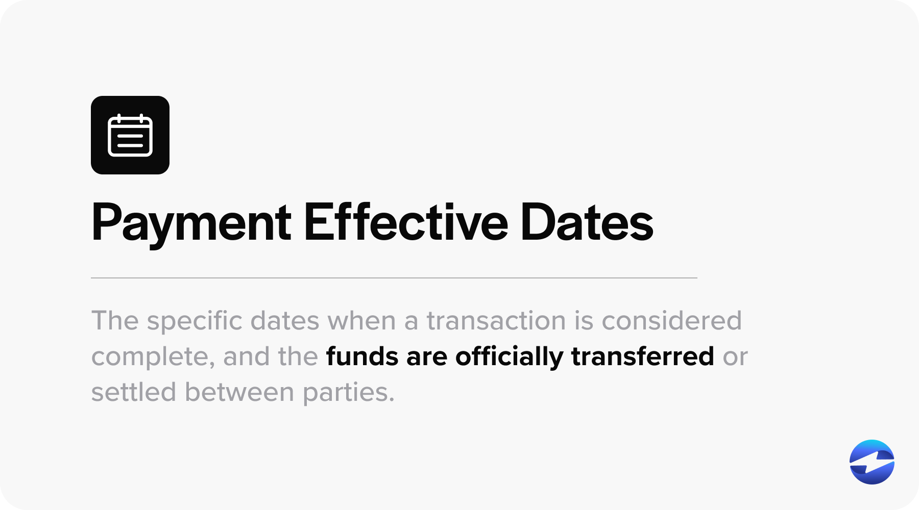 payment effective date meaning