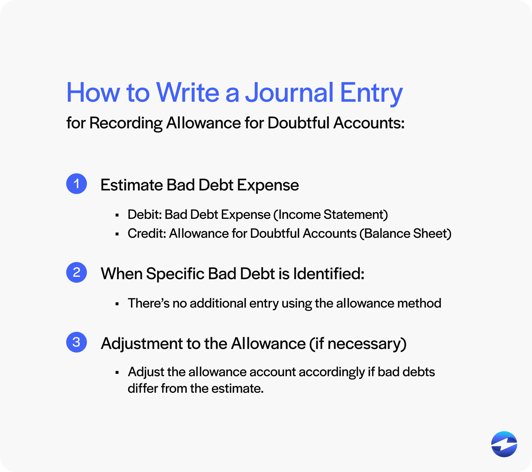 How to record allowance for doubtful accounts journal entry