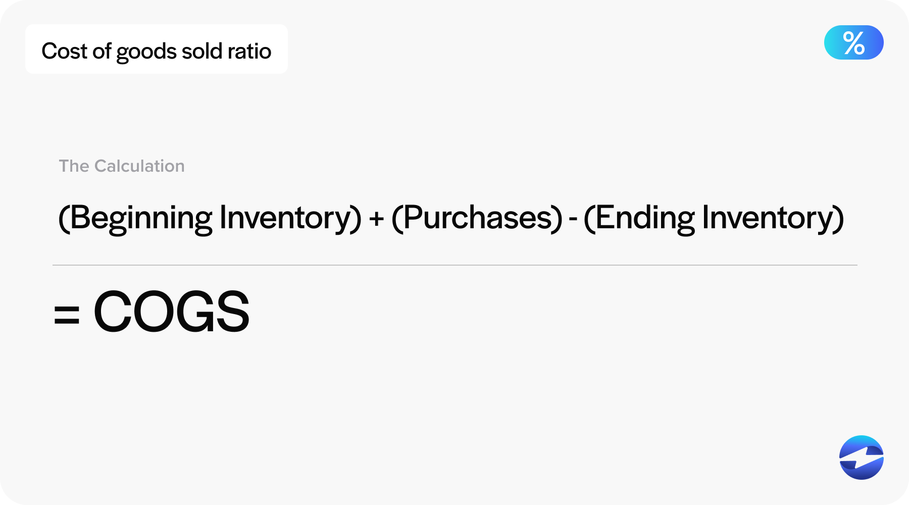 cost of good sold (cogs) formula