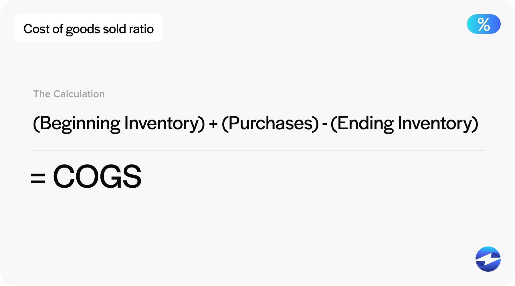 cost of good sold (cogs) formula