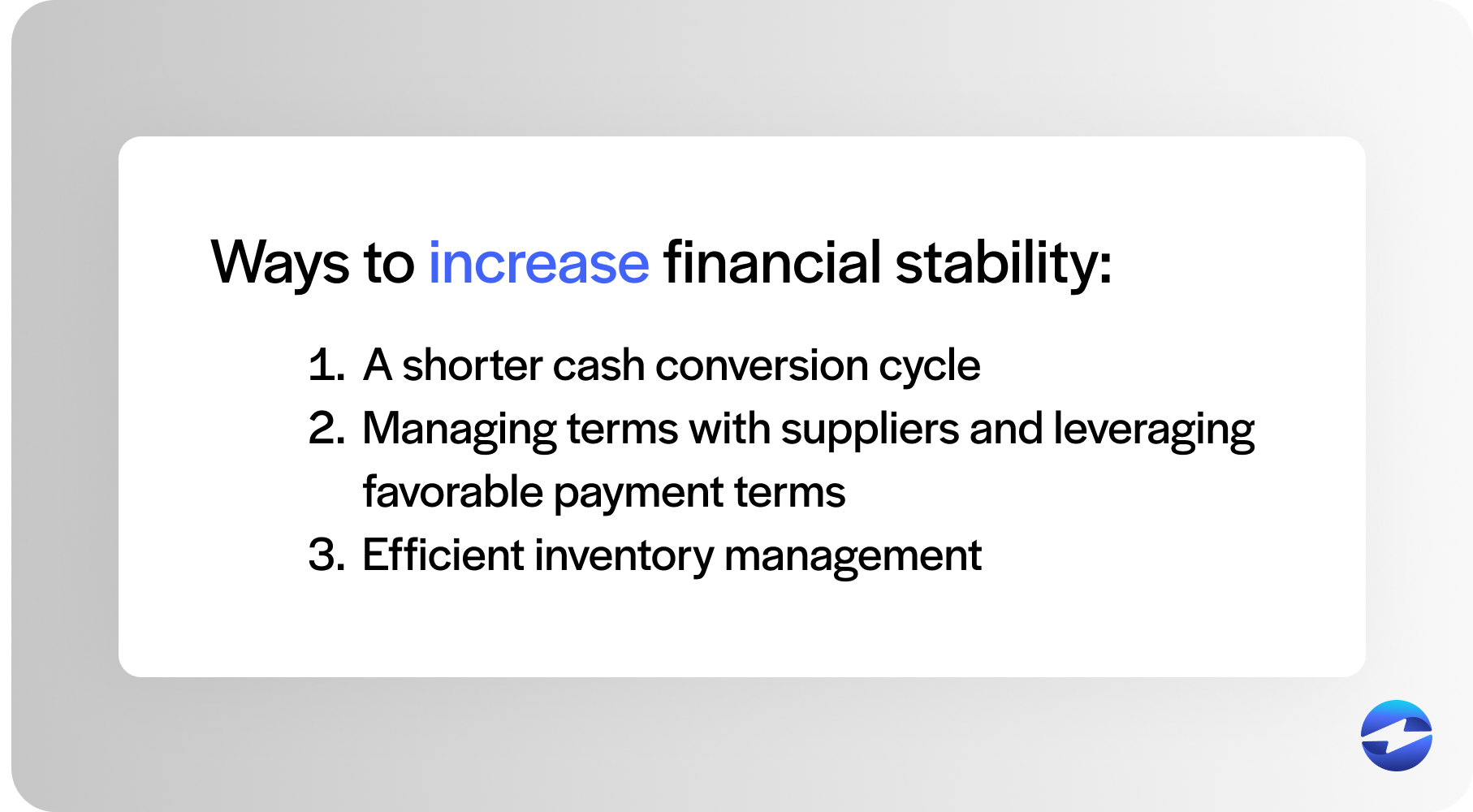 ways to increase financial stability