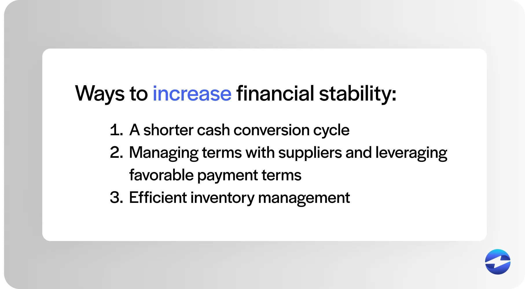 ways to increase financial stability