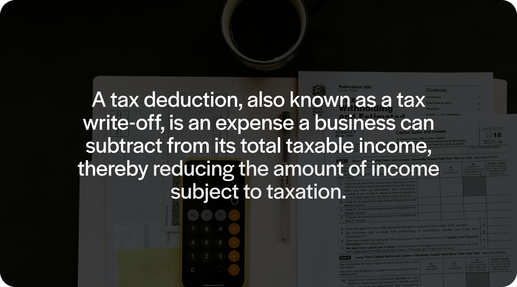 what is a tax deduction