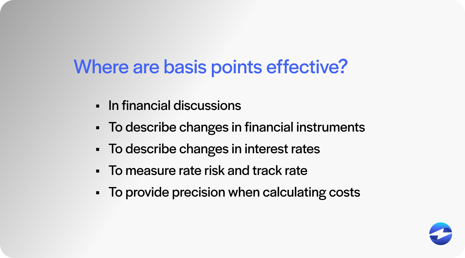 why use basis points instead of percentage