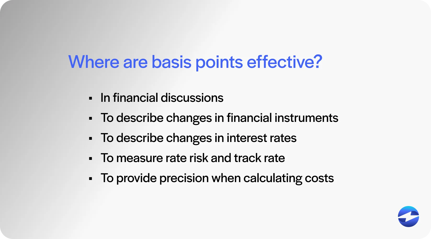 why use basis points instead of percentage