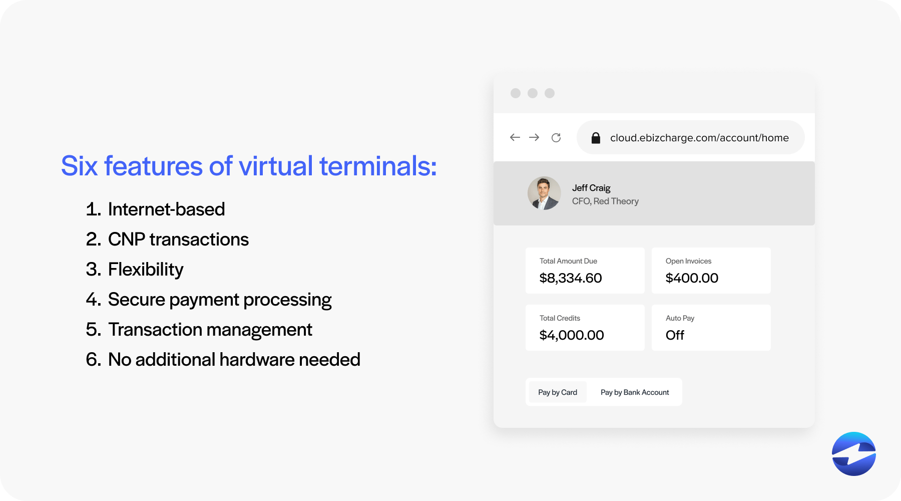 virtual terminal payment processing