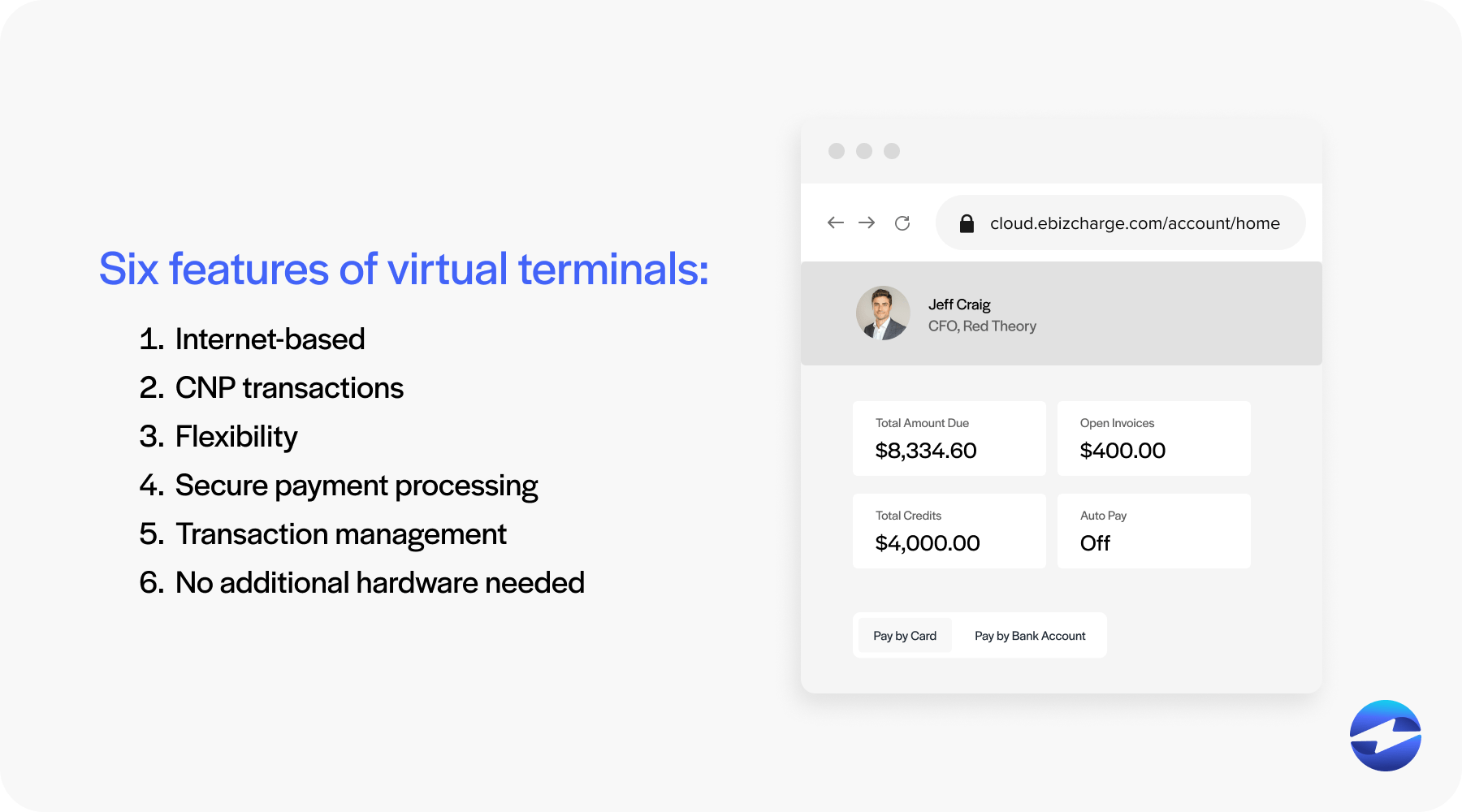 virtual terminal payment processing