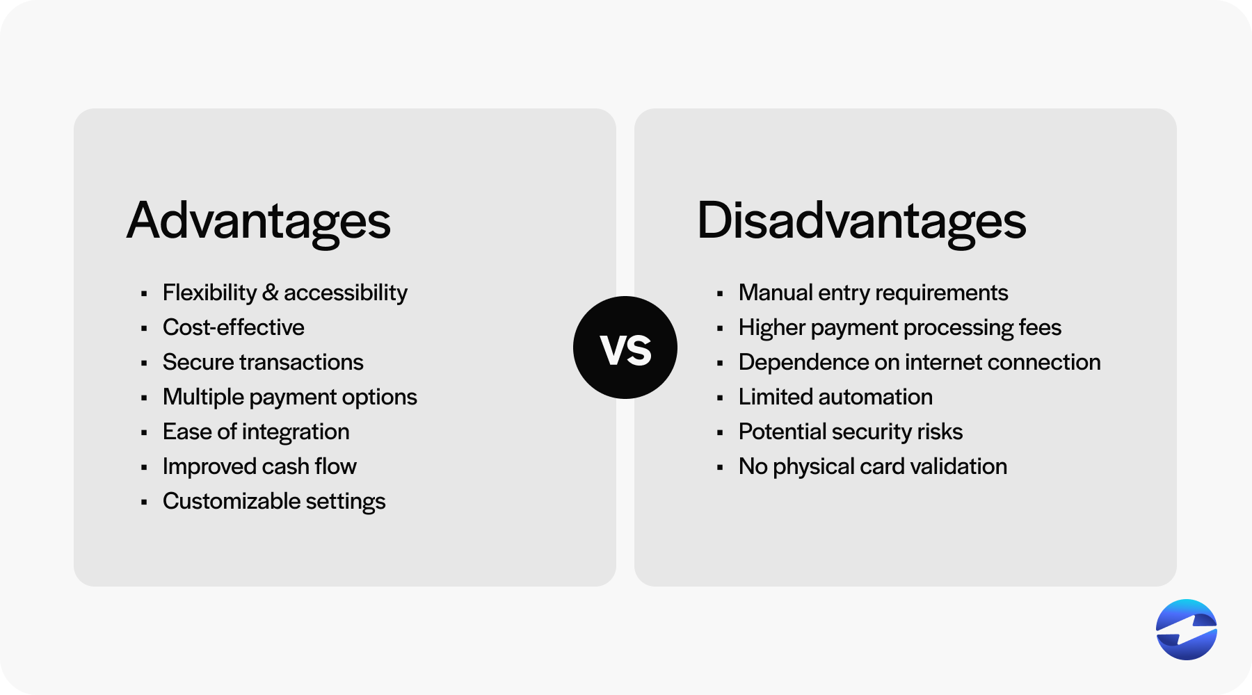 advantages vs disadvantages of vt