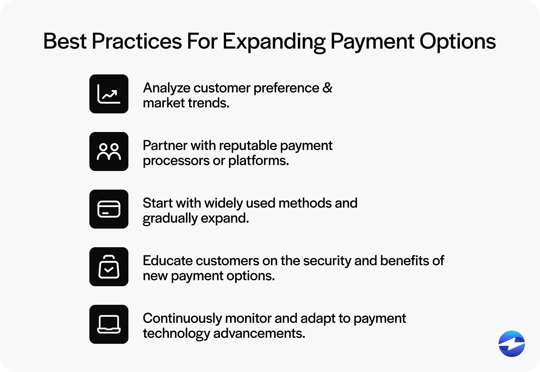 best practices for expanding payment options