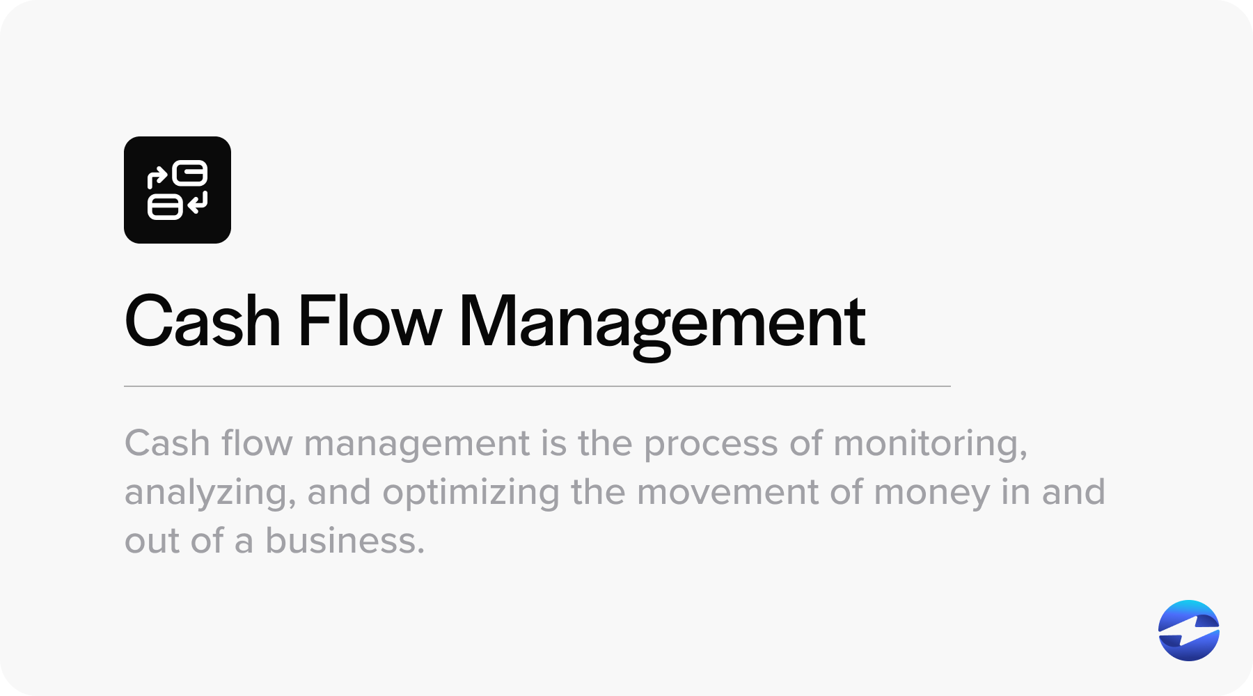 what is cash flow management