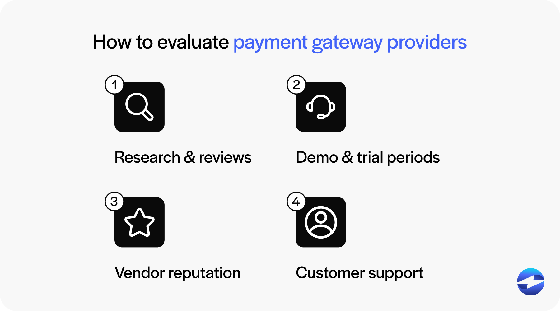 how to evaluate payment gateway providers