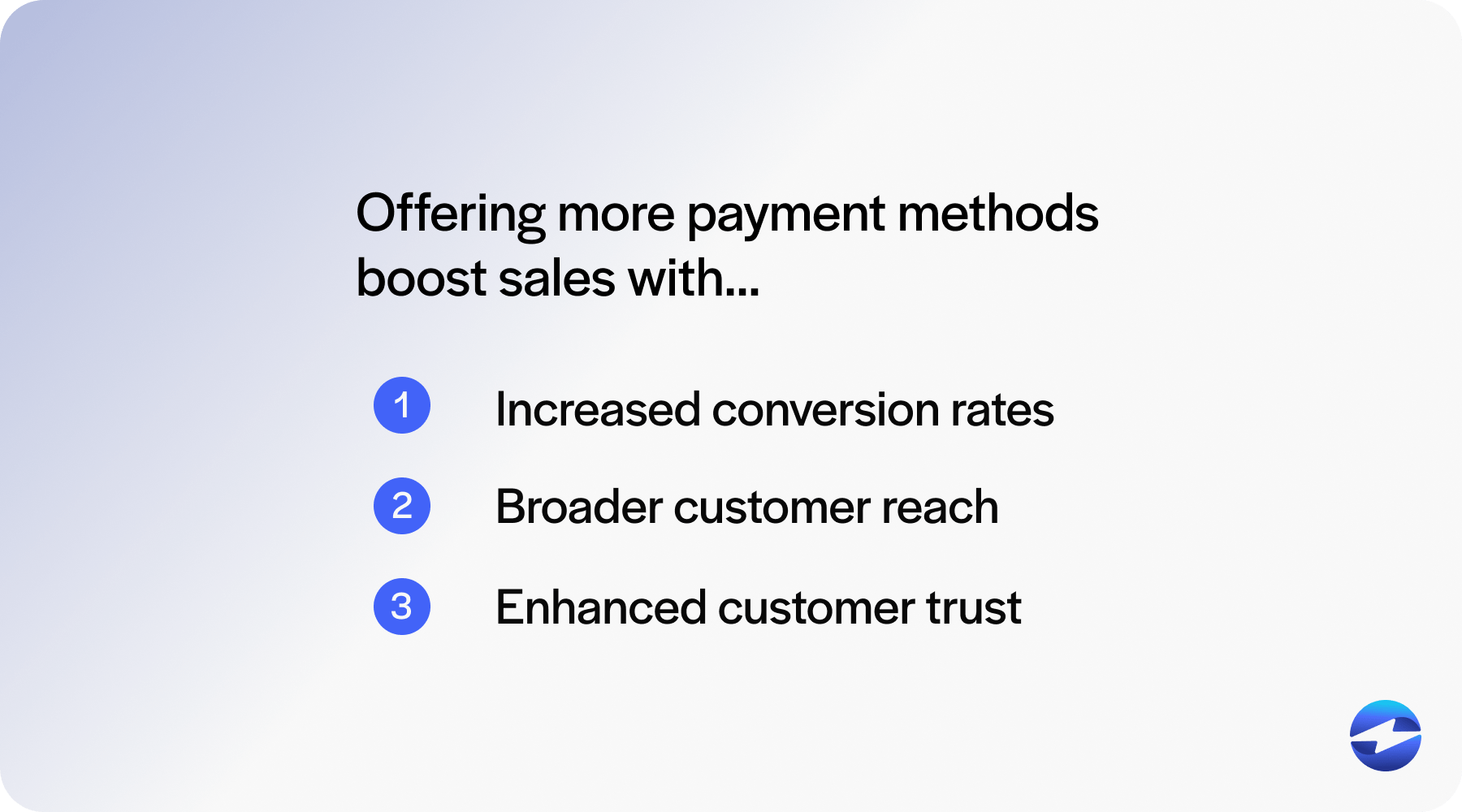 how offering more payment methods increases sales