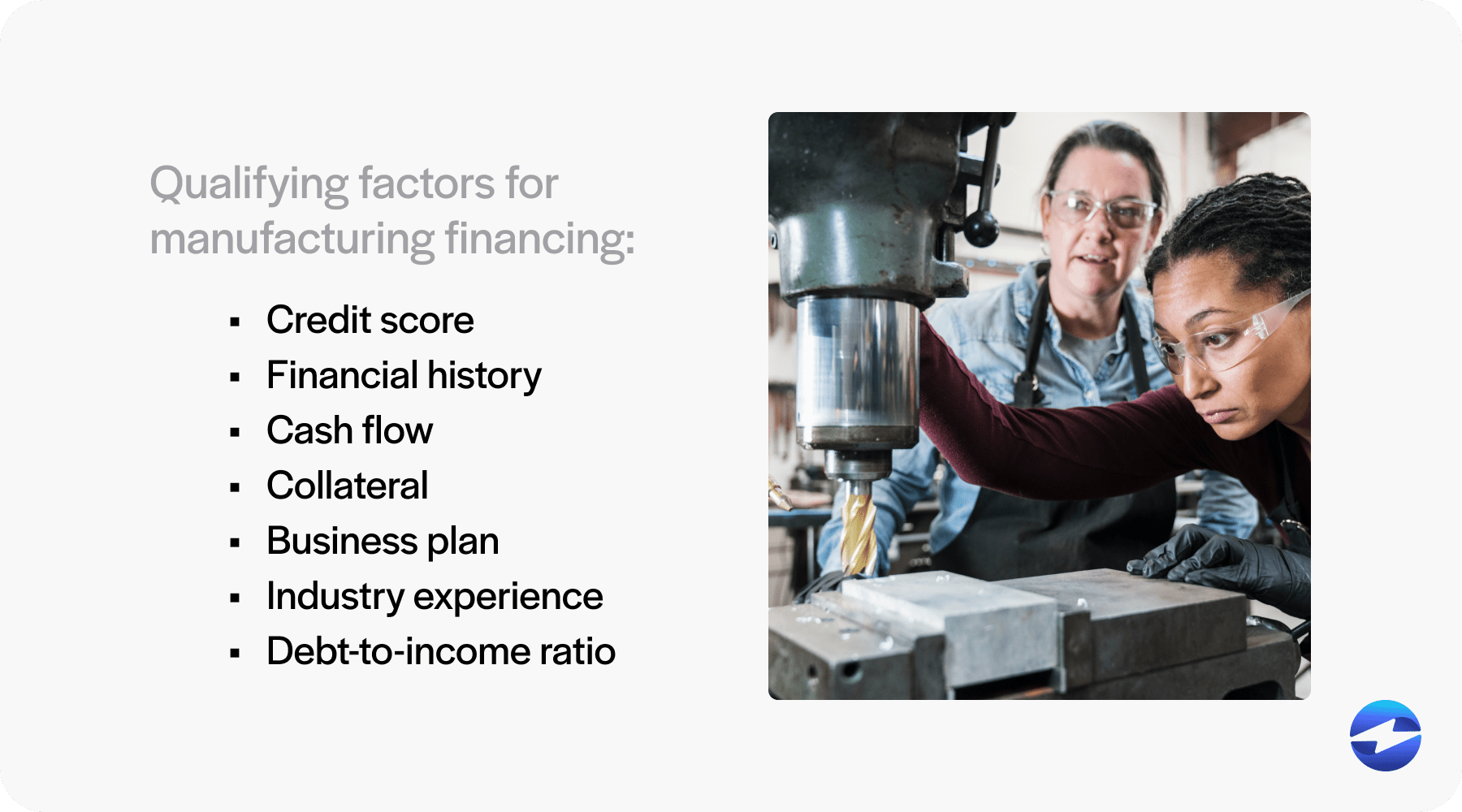 qualifying factors for manufacturing