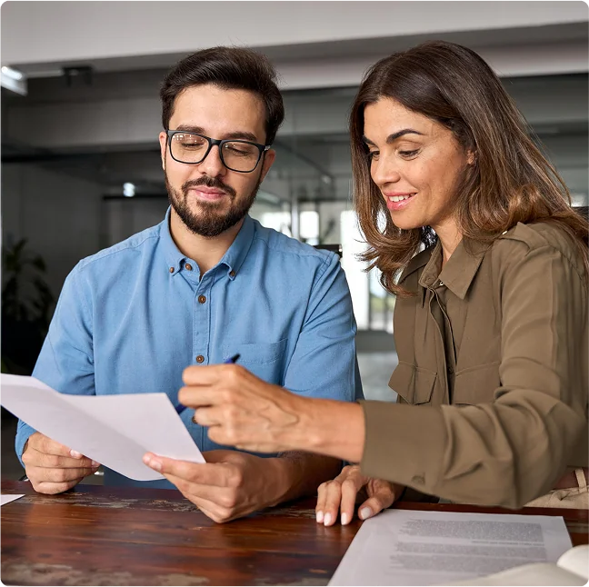 Couple creating a Remittance Advice Couple creating a Remittance Advice