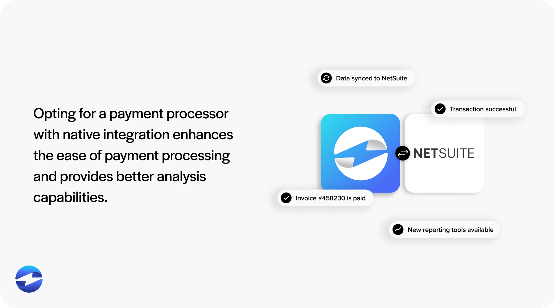 payment processing with native integration