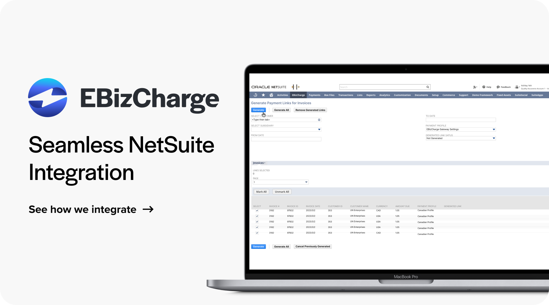 seamless netsuite integration