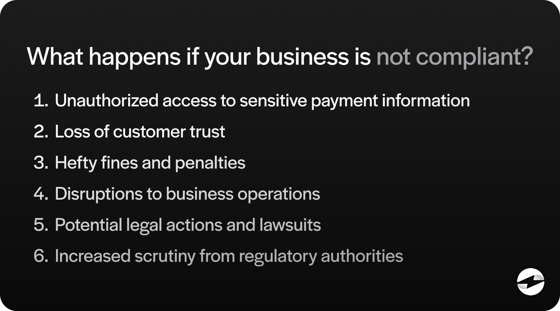 what happens if your business is not compliant