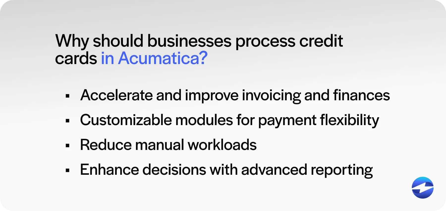 why process cards in acumatica