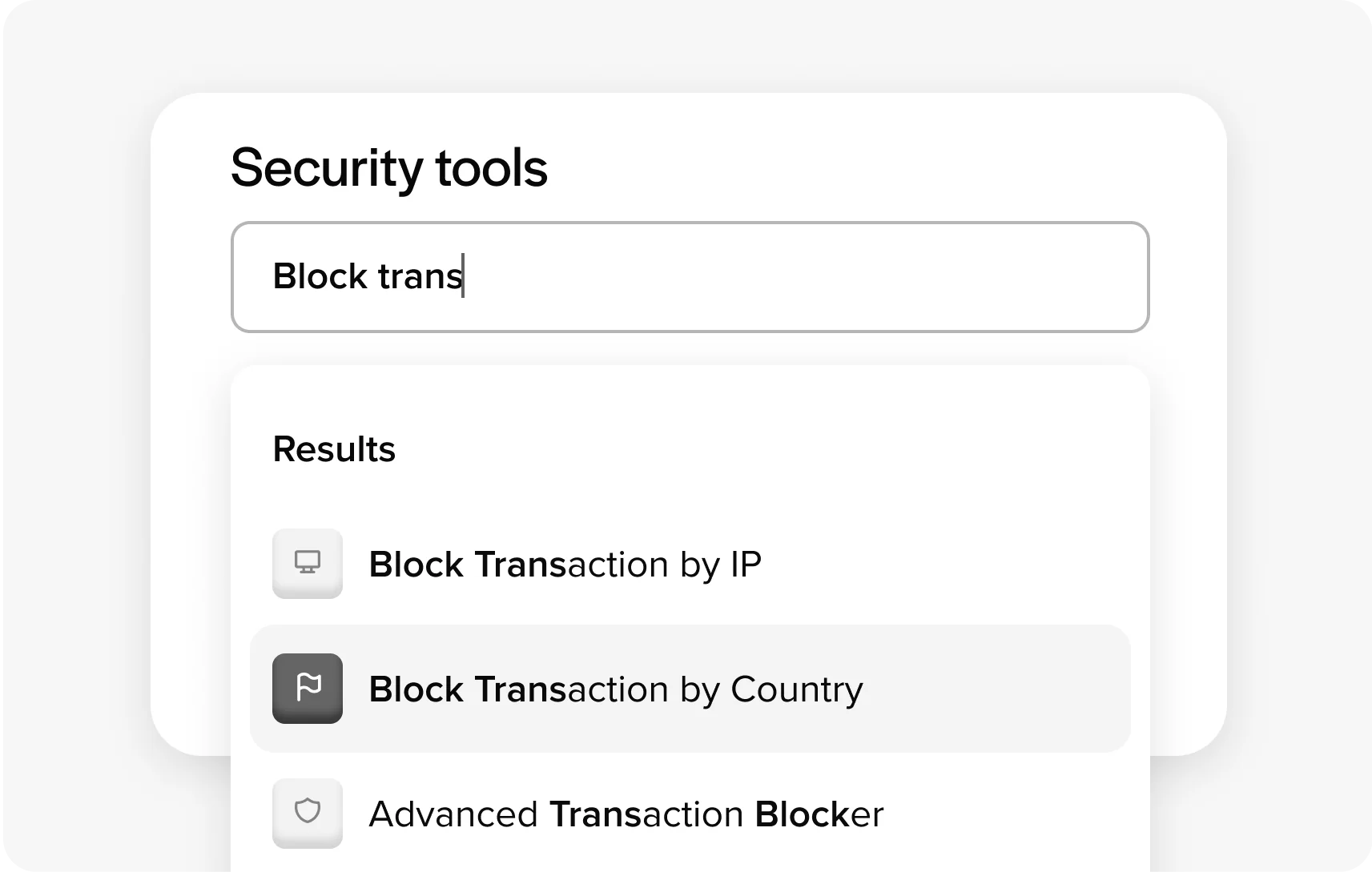 Fraud prevention tools