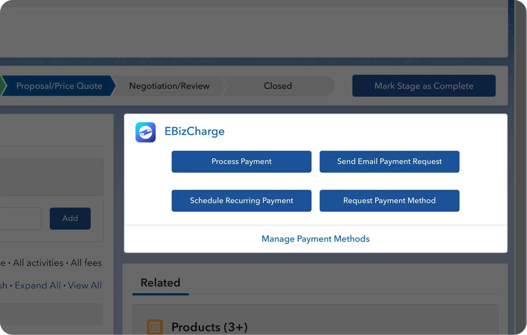 Get paid on any Salesforce Object