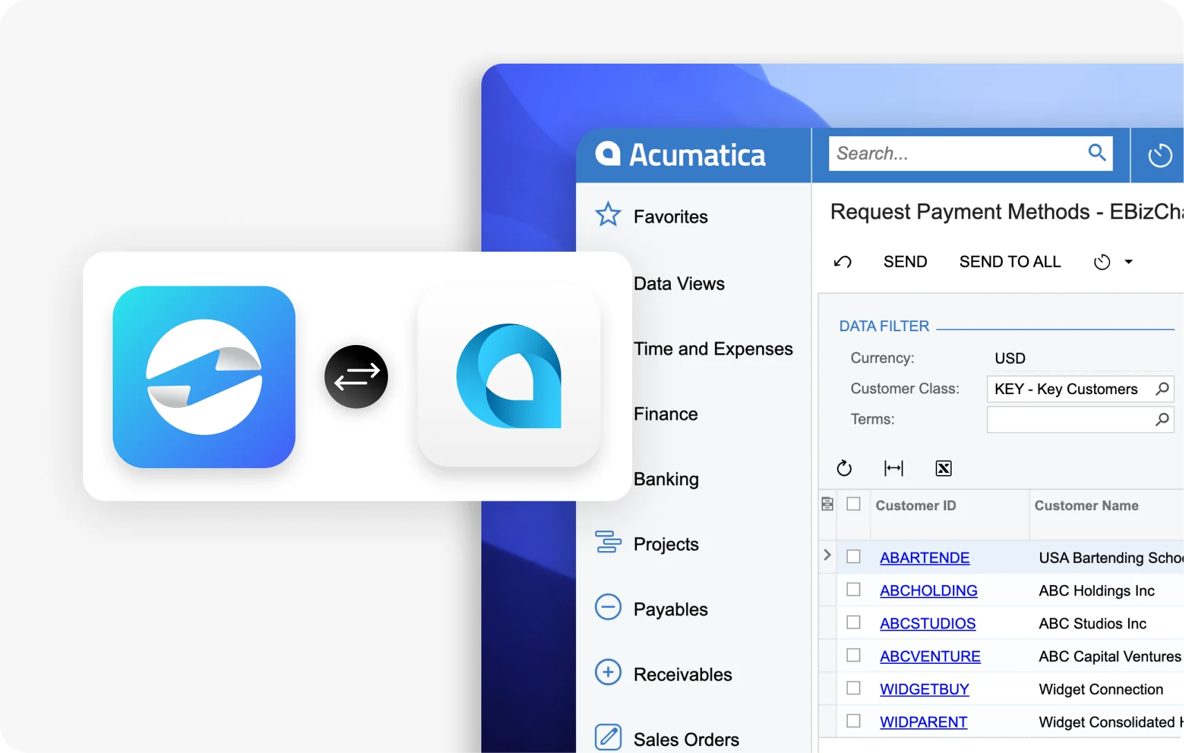 EBizCharge payment processing module inside of Acumatica