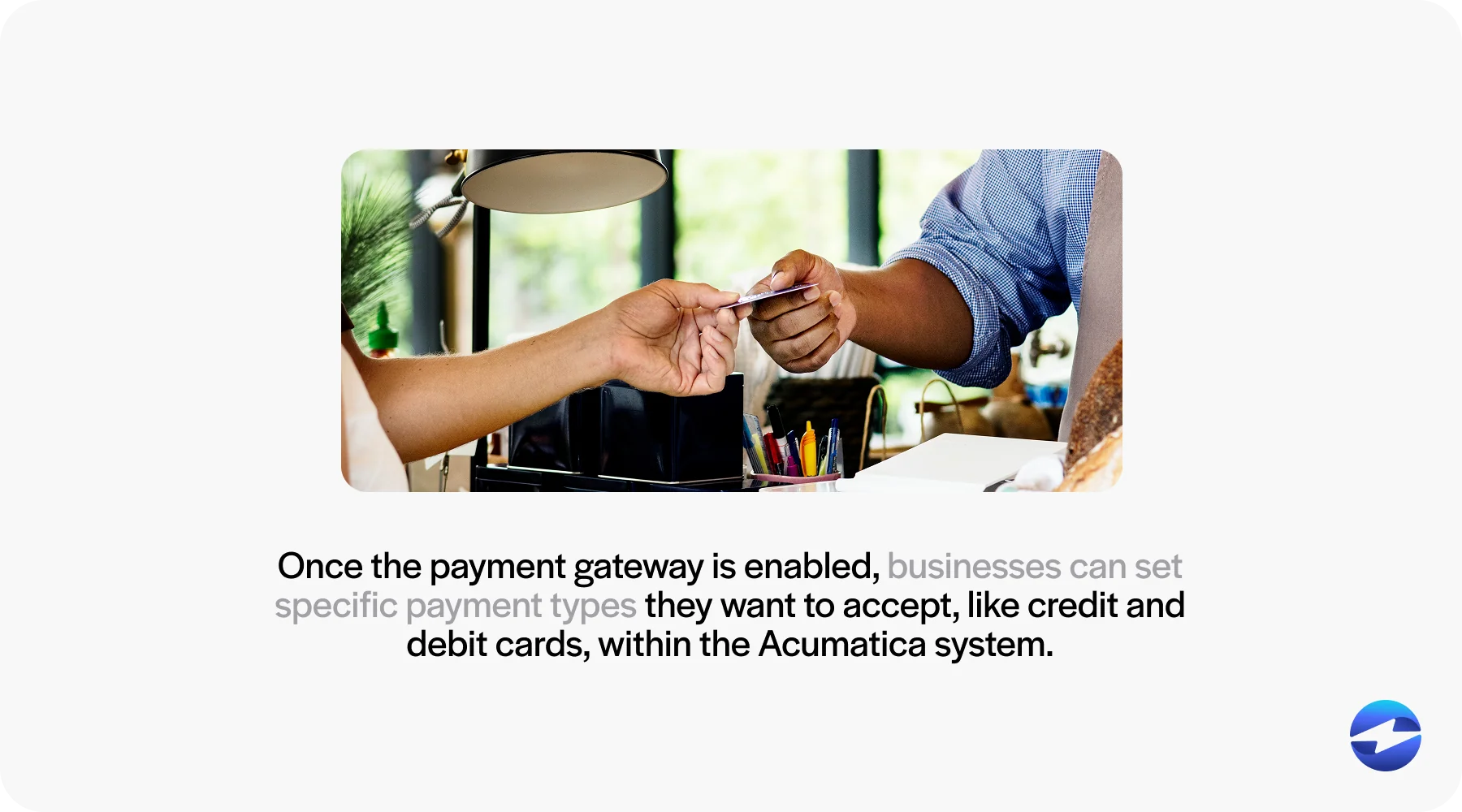 accept debit and credit cards