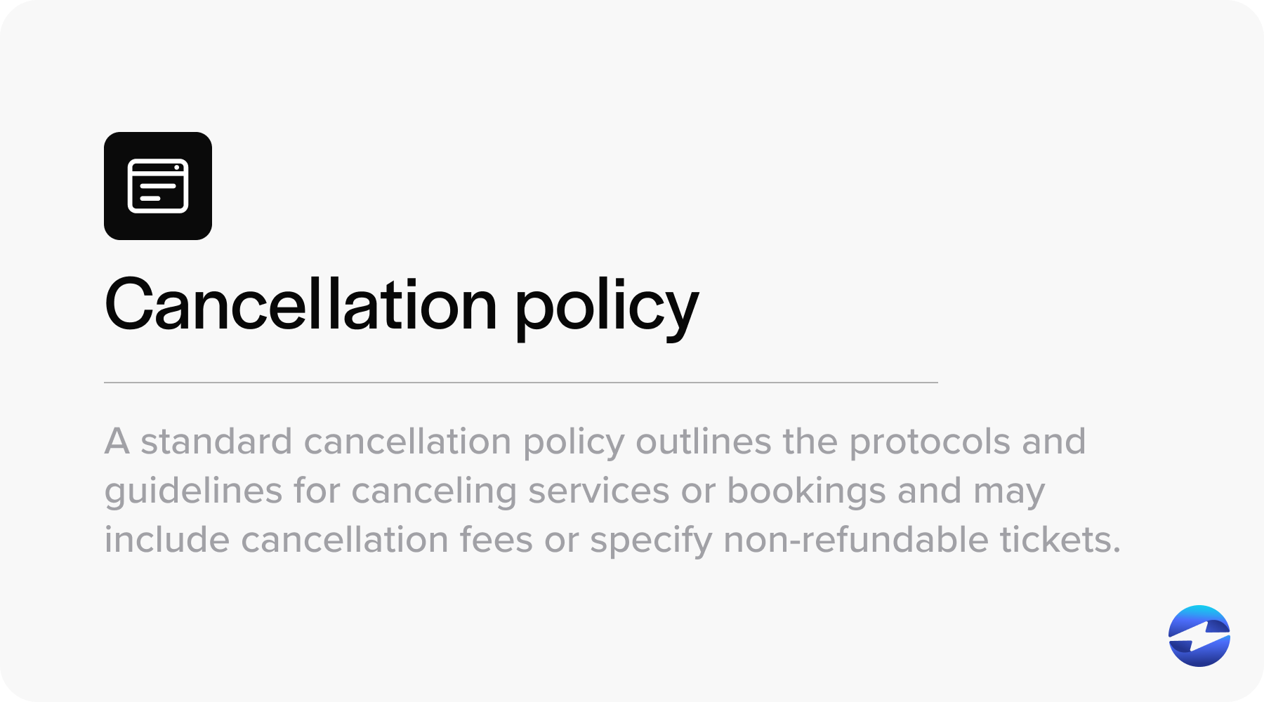 cancellation policy