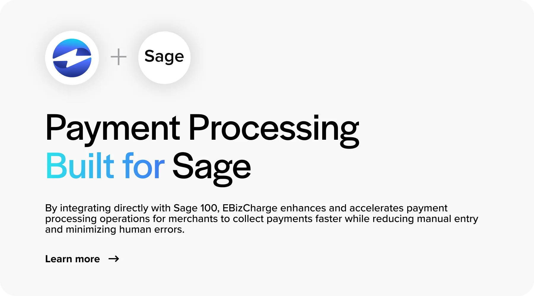 Sage 100 payment processing
