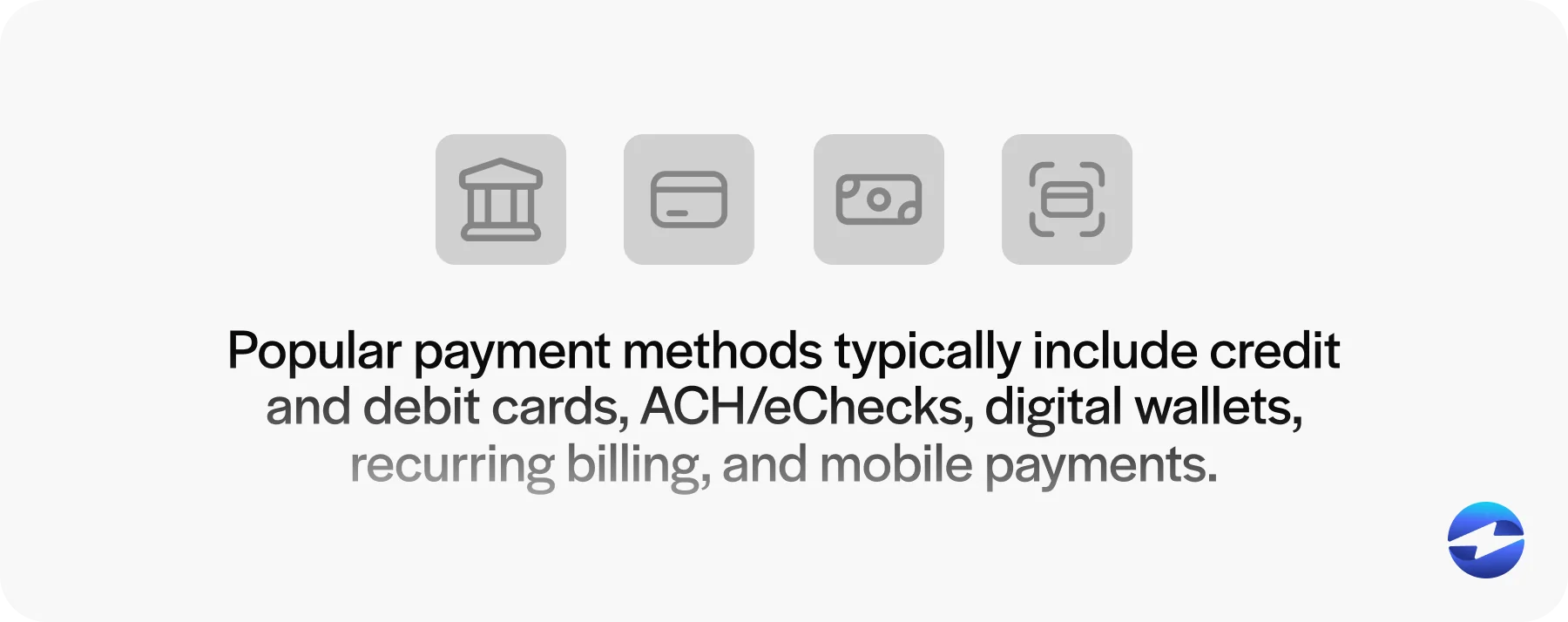 popular payment methods