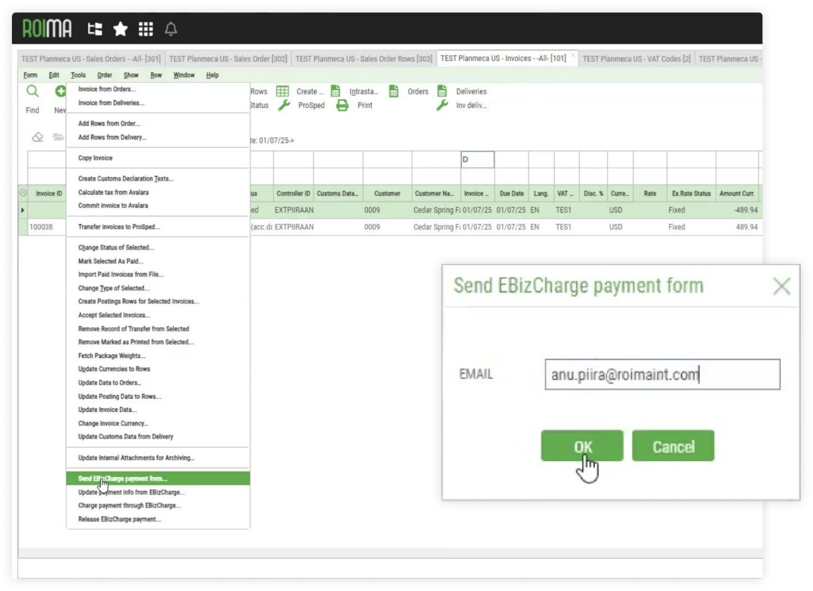 Collect invoice payments without leaving Lean System
