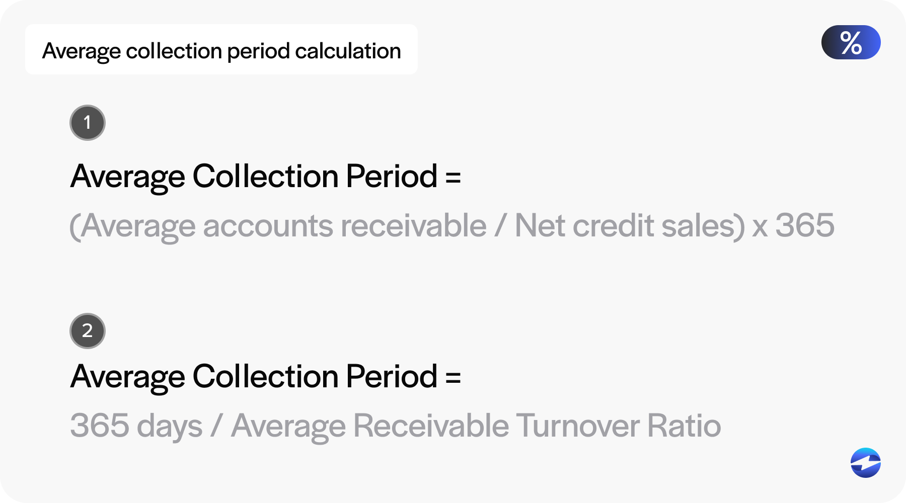 average collection period formula