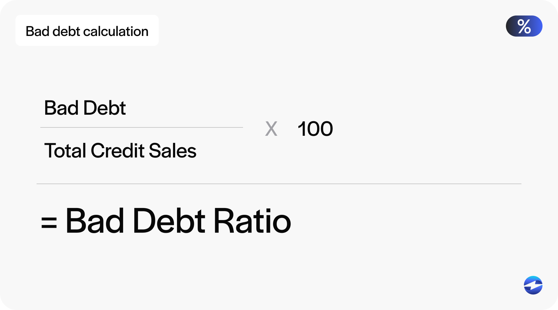 bad debt formula