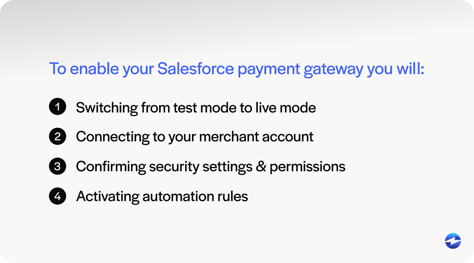 how to enable the salesforce payment gateway