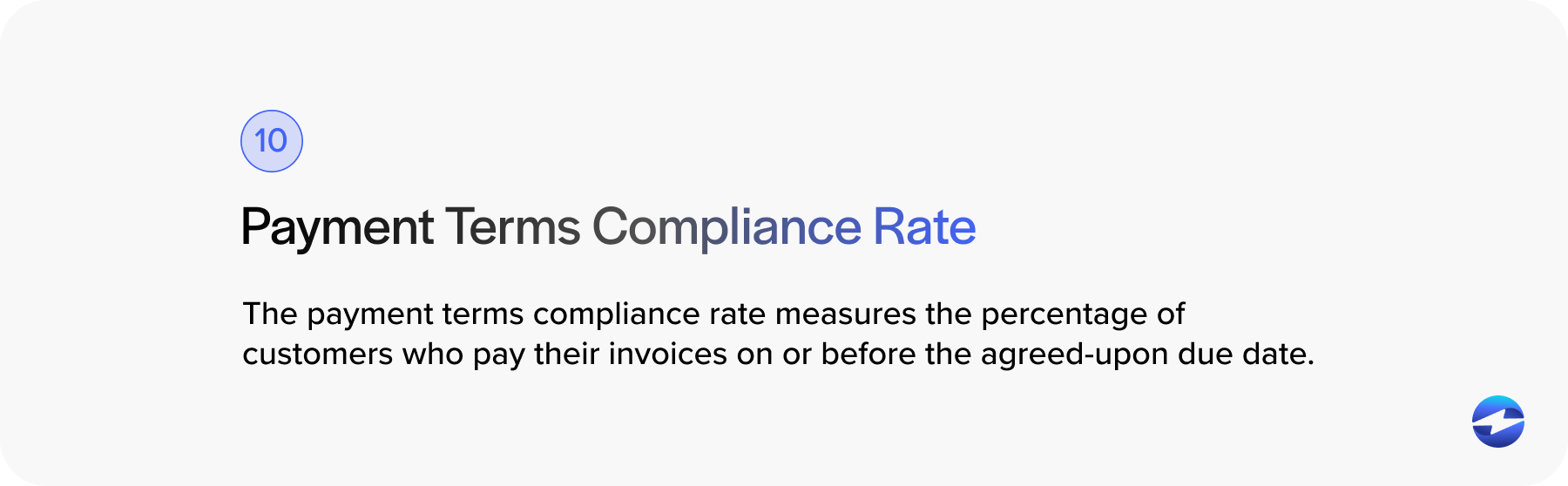 payment terms compliance rate definition