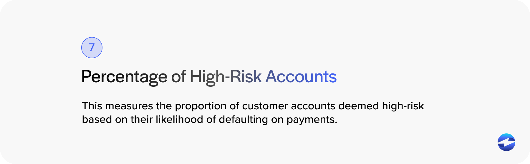 percentage of high-risk accounts definition