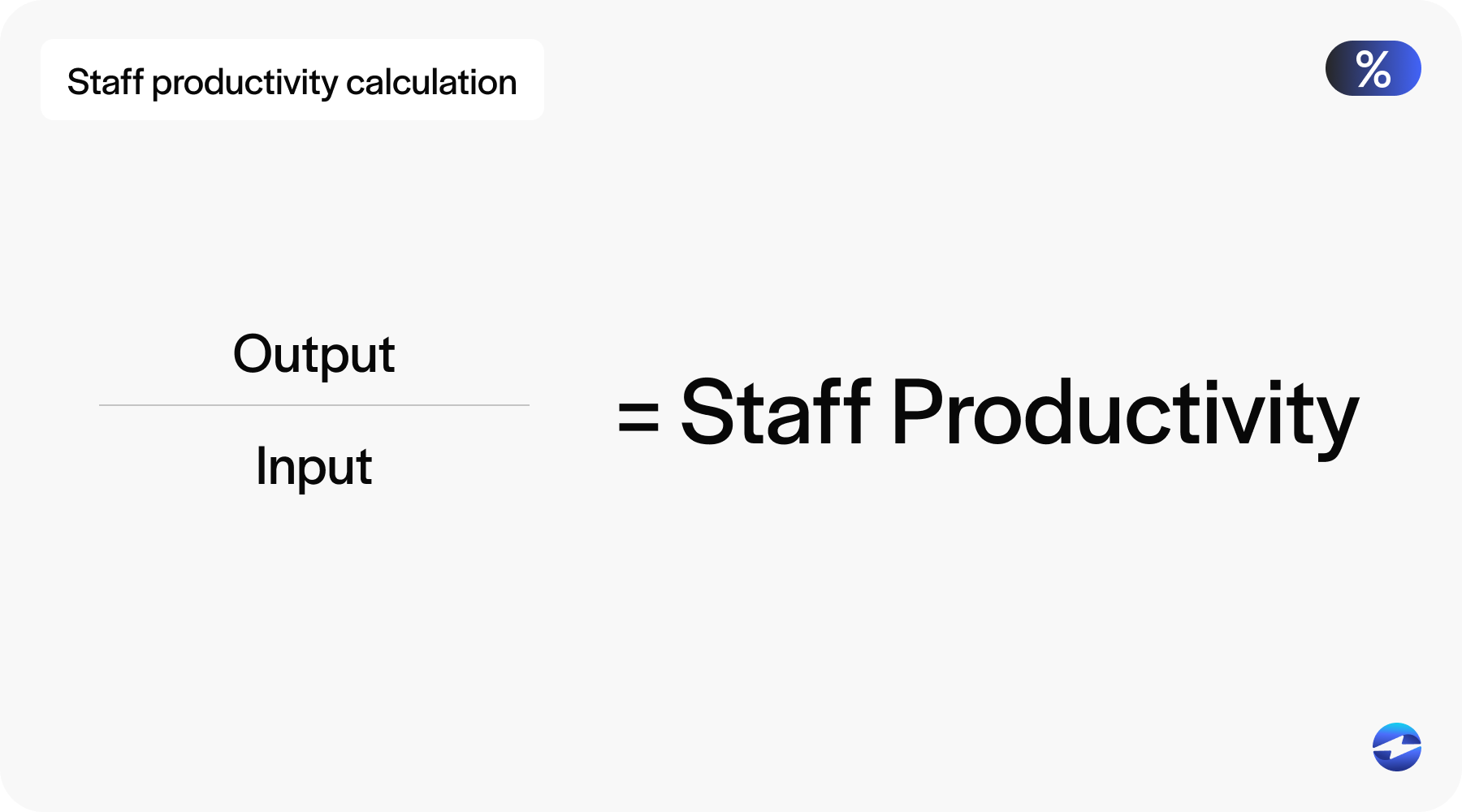 staff productivity formula