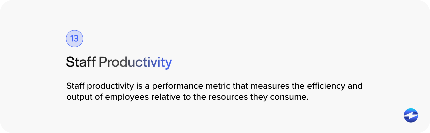staff productivity definition