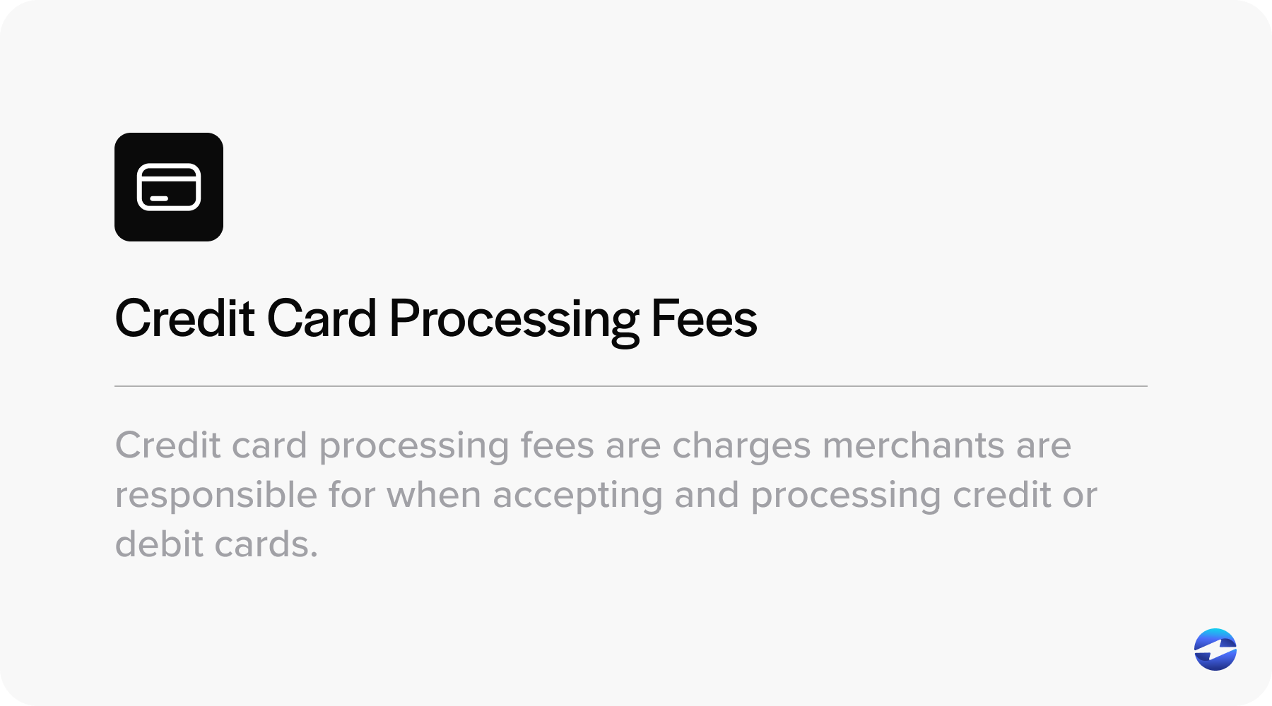 what are credit card processing fees