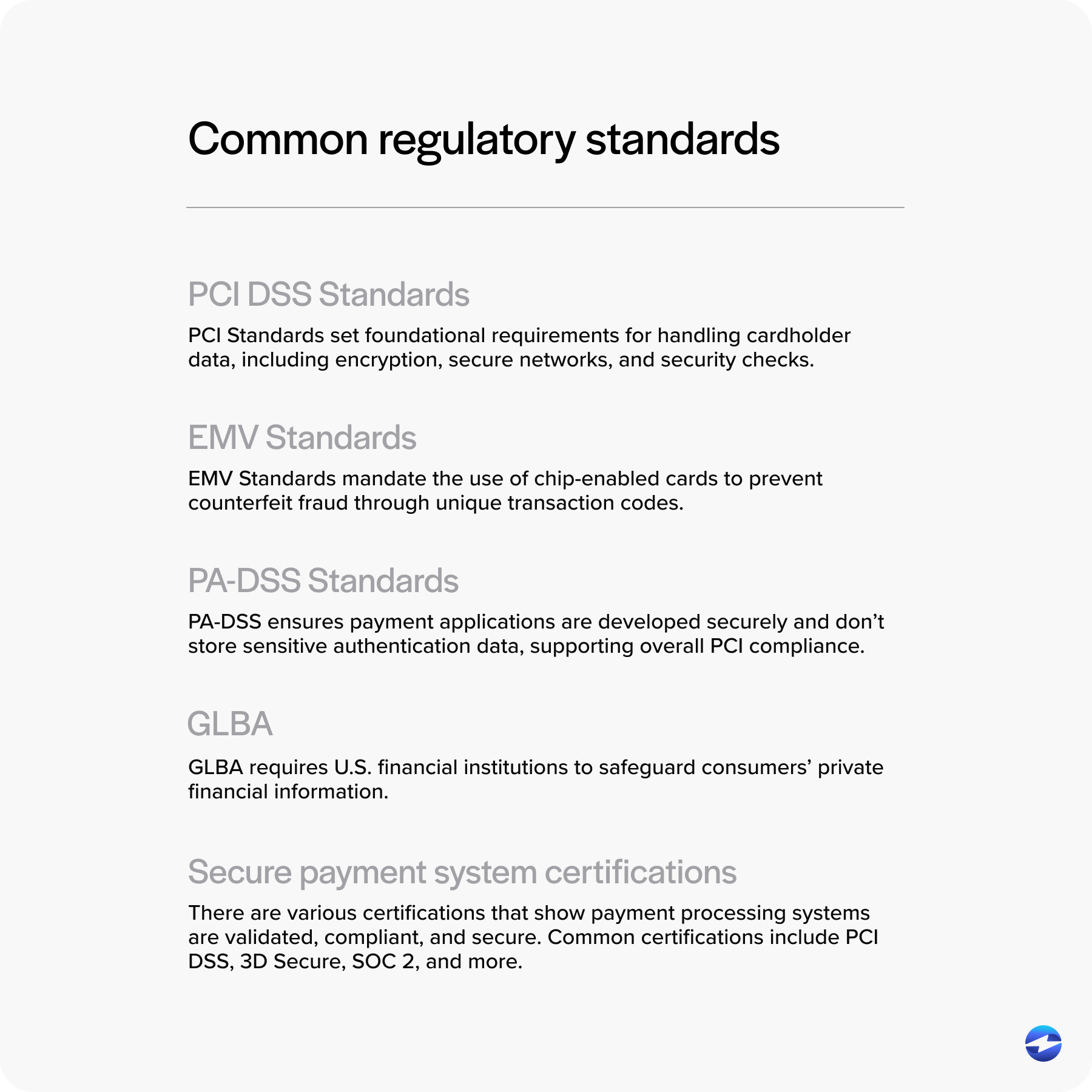 common regulatory standards