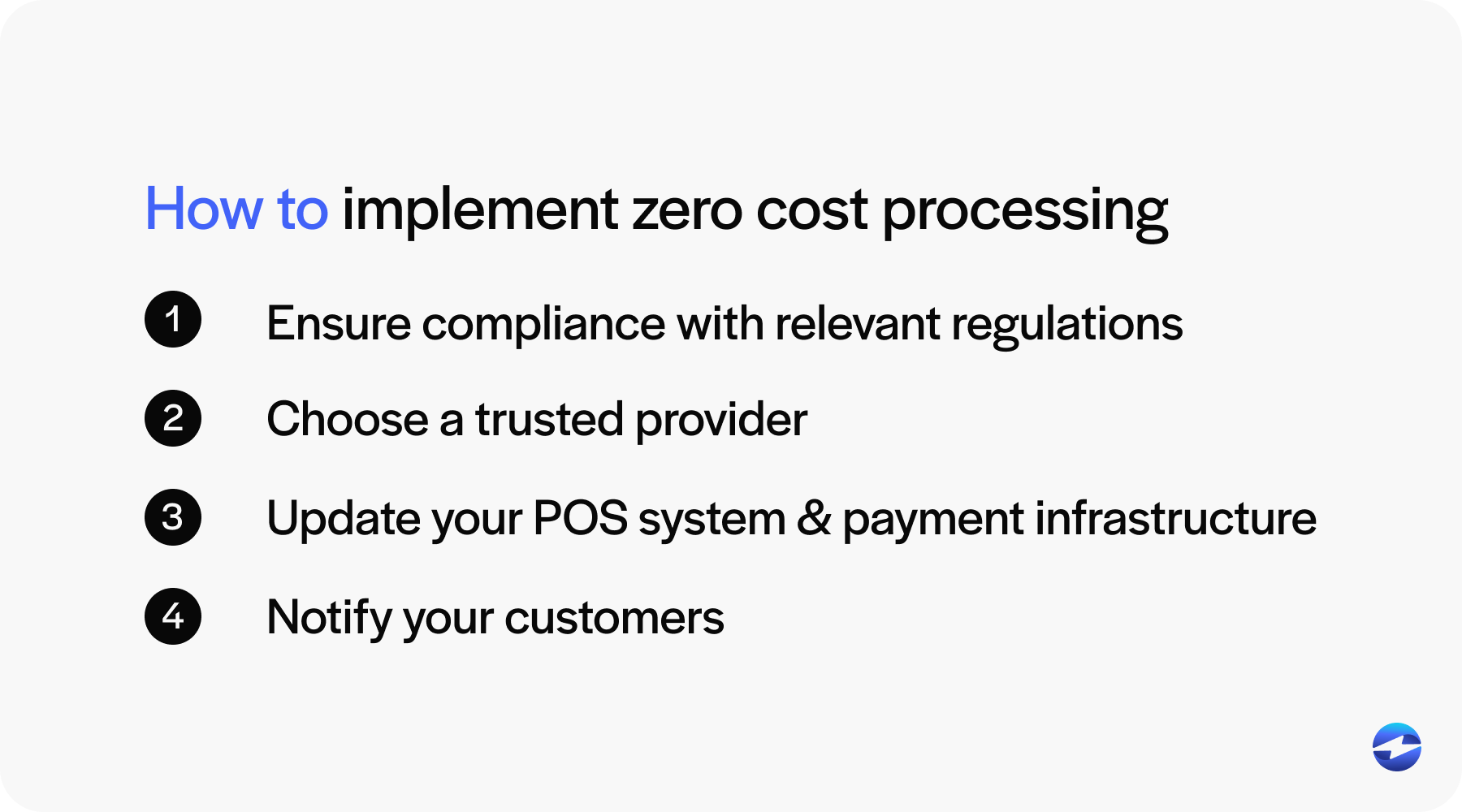 how to implement zero cost processing