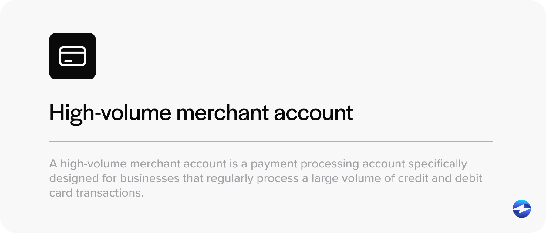 high volume merchant account