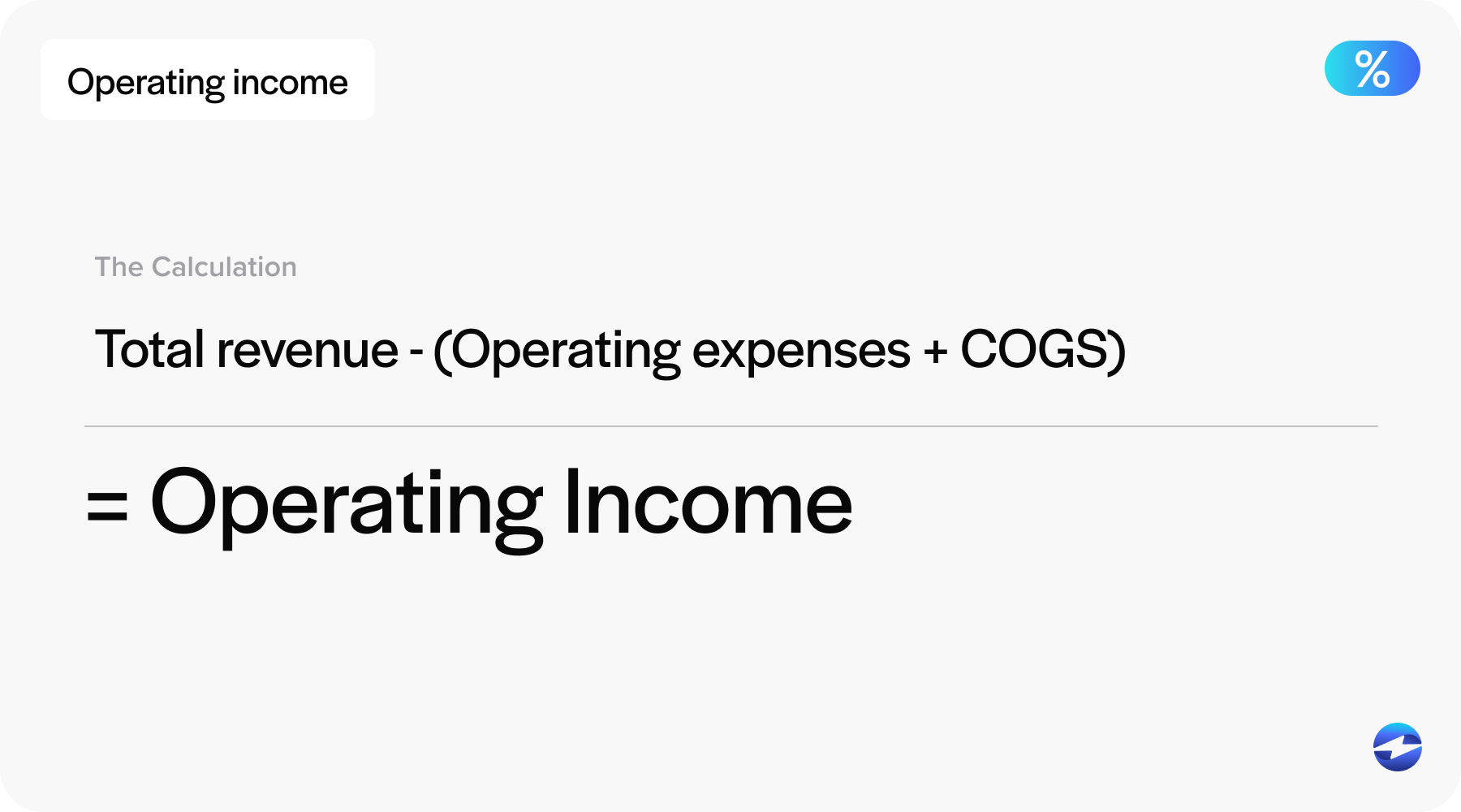 operating income calculation