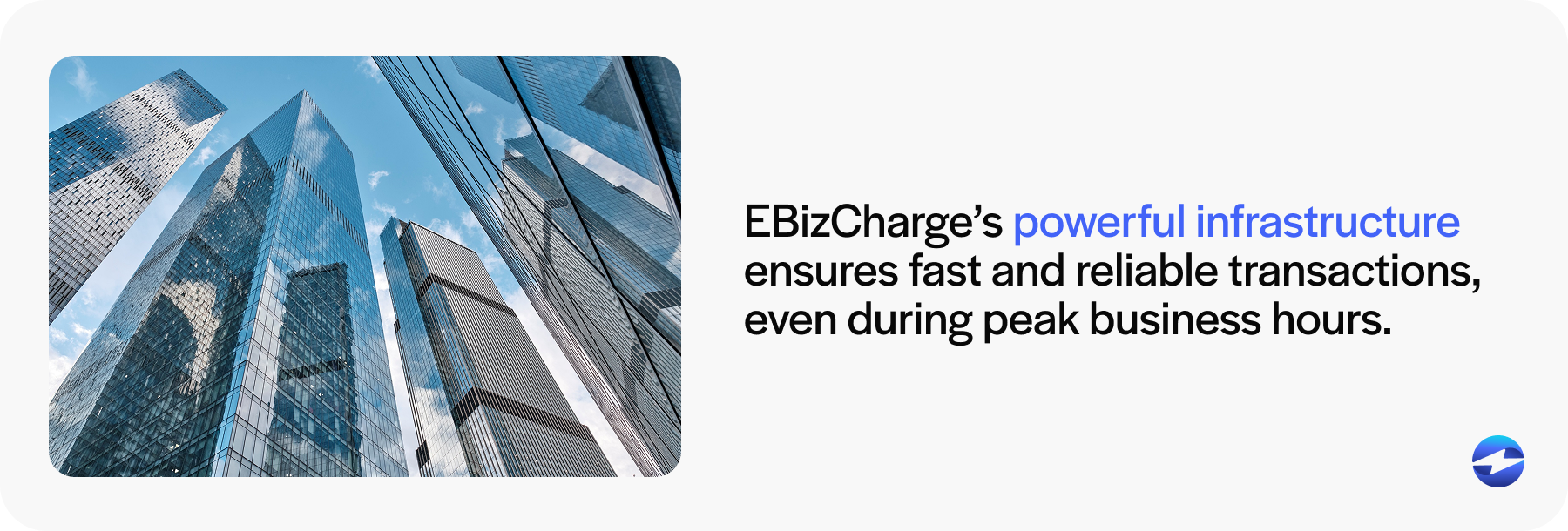 EBizCharge has a powerful infrastructure